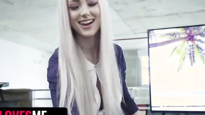Blonde cutie Skylar Vox plays with hard cock in a POV video