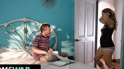After sucking hard cocks, dirty blonde babes are riding them