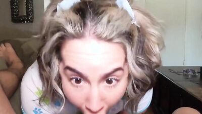 MILF Misty Meaner sucks and rides a cock in a POV video