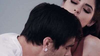 Curvy girl Keira Croft is licked and fucked on the couch