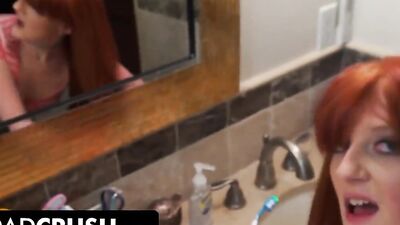 Tedhead girl goes down on a cameraman to suck his hard dick