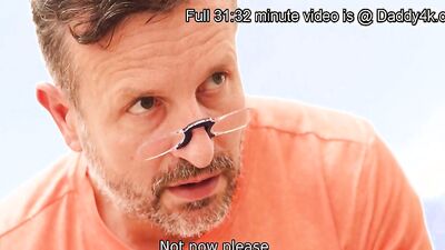 Horny man fingers his stepdaughter and gets a nice blowjob