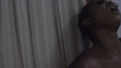 Short-haired ebony girl plays with her pussy in solo video