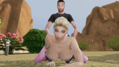 3D sex cartoon shows busty girls getting fucked hard outside
