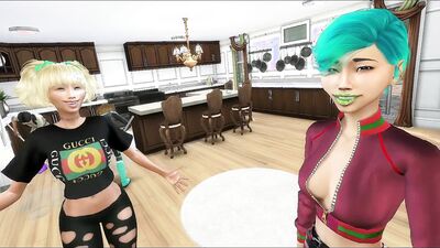 3D sex cartoon shows busty girl fingered and fucked hard