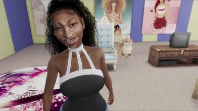 3D sex game shows horny girl twerking and getting fucked