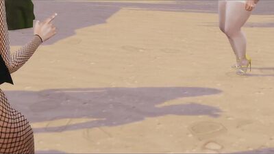 Busty girl is fucked on the beach in this 3D adult sex cartoon