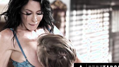 Reagan Foxx blows her stepson and sits on his hard prick