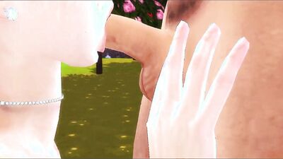 3D sex cartoon shows some horny girls getting fucked outside