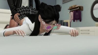 3D sex cartoon shows schoolgirl being fucked hard from behind
