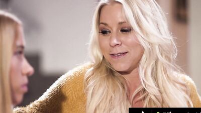 Blondes Katie Morgan and Khloe Kapri in steamy lesbian video
