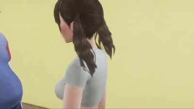 3D sex cartoon shows naughty tranny and guy flip fucking