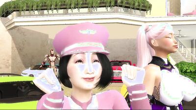 Naughty girls are getting banged in this steamy 3D sex cartoon