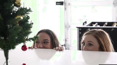 Andi Rose and Scarlet Skies are fucking with dirty Santa