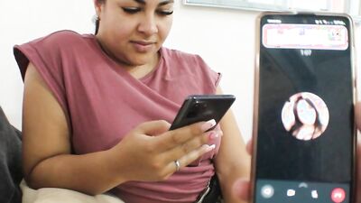 Two chubby girls are licking and fingering each other's cunt