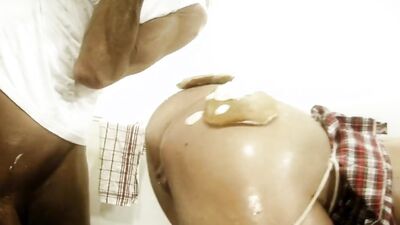 Astonishing blonde Cindy Behr rubbed with oil and fucked hard