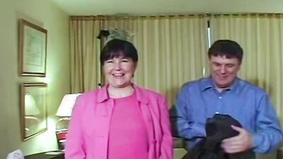 Short-haired MILF is shagged by two dudes in this 3way
