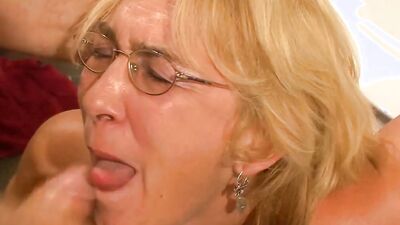 Curvy mature woman and her partner fucking in a HC video