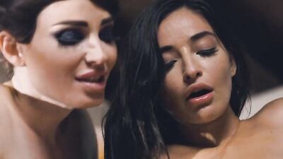 Two remarkable bisexual girls sharing cock in this steamy threesome