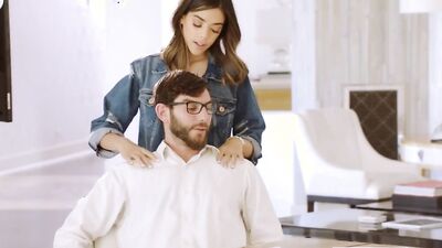 Harmony Wonder is poked in tight ass with Logan Long's big cock