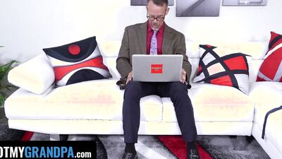Foxy girl blows a naughty professor and gets fucked to the balls