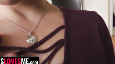 Blonde chick sucks a hard dick and rides it so nicely