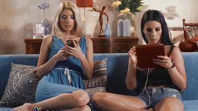 Nelly Kent and Missy Luv in a steamy lesbian action