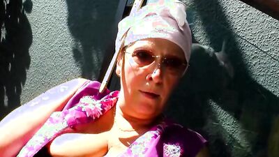 Busty grandma sucks that pecker and fucks like a dirty slut