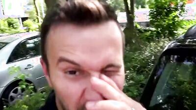 Slutty MILF blows a horny lad and fucks in his car