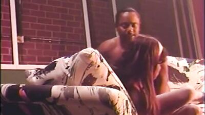 Classic porn video shows a spicy black girl getting black cock
