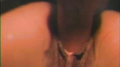 Vintage porn video shows amazing brunette playing with a big cock