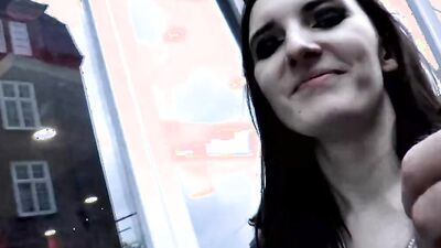 Brunette bombshell Violette Price is being fucked in the van