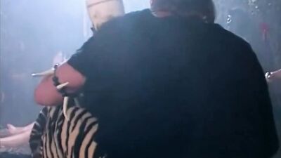 Juicy babes are being ass-fucked by a bunch of tribal guys