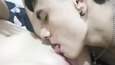 Naughty dude licks that girl and gives her cock from behind