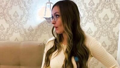 Nerdy girl sucks a dick and gets fucked in this POV video
