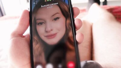 Charming girl makes cute facial expressions while getting dick from behind