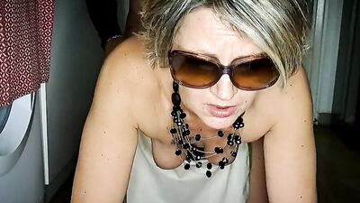 Naughty cougar is on all fours taking cock up the asshole