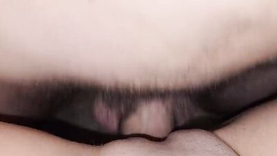Sweet girl is poked in shaved pussy with a hard cock
