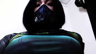 Girl is bound in latex and fucked by a kinky man