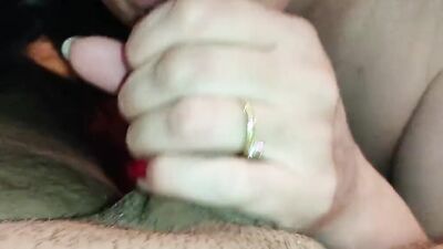 POv video shows cock-hungry girl sucking a thick cock