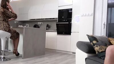 Dominika Curv, Peter Stallion and Rita Black in a 3some scene
