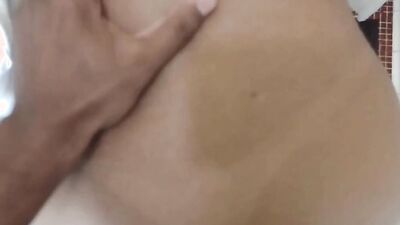 Chubby Latina takes a shower and goes down to suck a dick