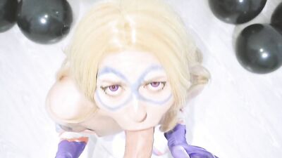Blonde girl licks and sucks a big hard cock in POV video