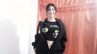 Colombian schoolgirl strips naked in public, her big tits and big ass make more than one person horny