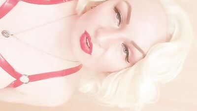 Strap-on POV video: topless Mistress in thigh high overknee boots with long gloves - Arya Grander