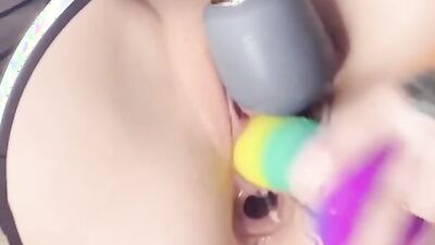Baby Sid Solo Anal Mirror Masturbation with Multiple Toys & Squirting