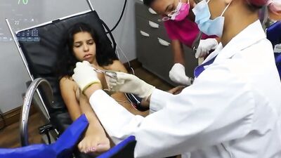 Lesbians Conduct Orgasm Research On Mixed Cutie Aria Nicole, Doctor Tampa Watches @GirlsGoneGyno!