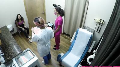 Lesbians Conduct Orgasm Research On Mixed Cutie Aria Nicole, Doctor Tampa Watches @GirlsGoneGyno!