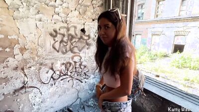 Caught a cheeky bitch in an old factory and fucked in the ass