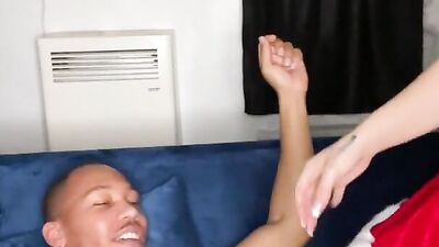 Aria Lee gave Ricky Johnson some pussy for Xmas
